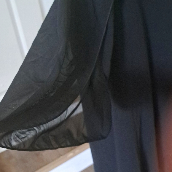 Hanna Nikole Sleeveless Cape Dress Chiffon Overlay Bodycon Pencil Dress 20W NWT - Picture 7 of 12